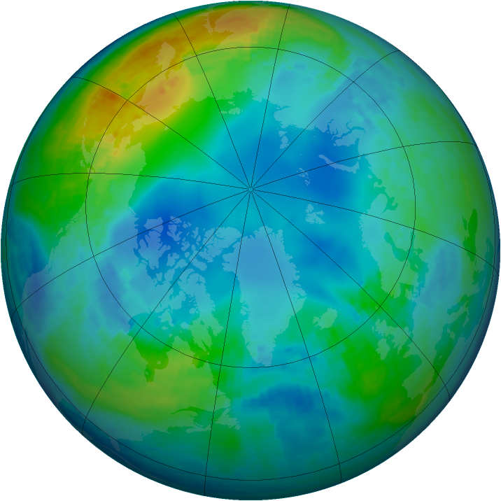 Arctic ozone map for 15 November 2002